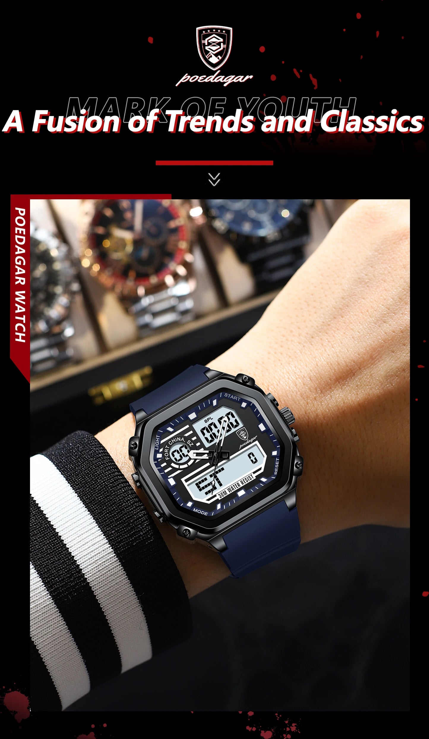 Relógio de pulso Masculino Javir 993